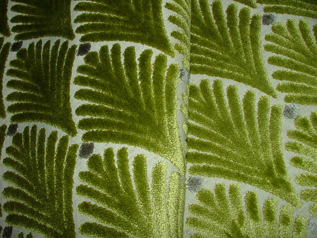 2.4 Metre iLiv Galerie Kiwi Art Deco Velvet Fabric Curtain Upholstery Cushion