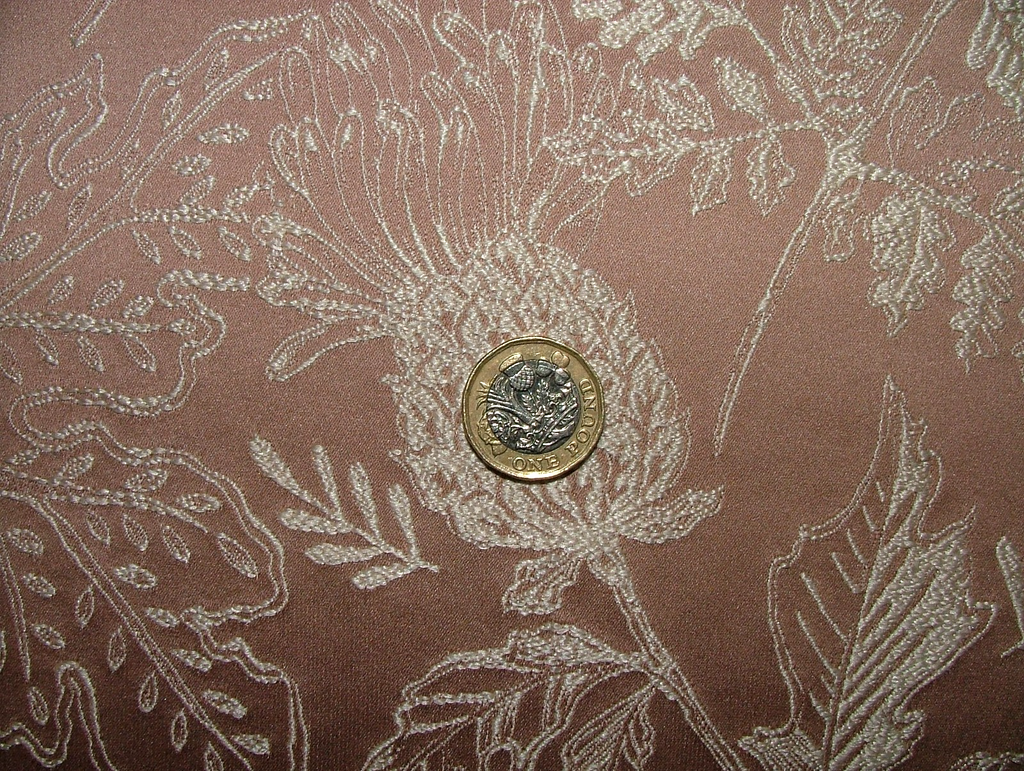 Fabric Remnants Jacquard  iLiv Dalby Wildrose Curtain Upholstery 1.8 Metres5