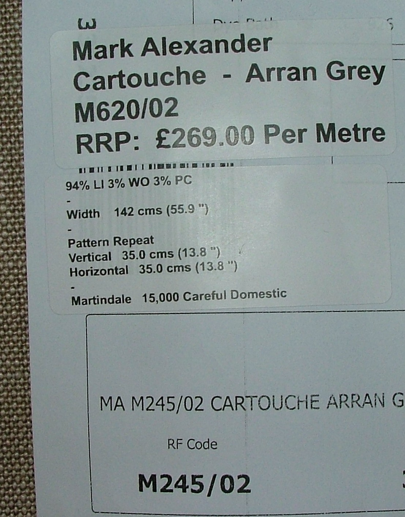 Mark Alexander Romo Fabric Embroidered Curtain Linen RRP £1425.70 -  5.3 Metres12