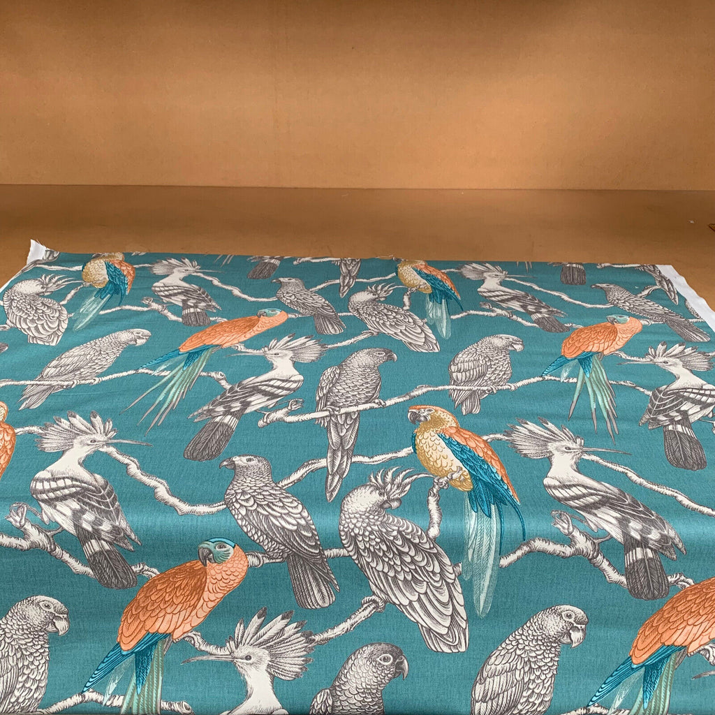 2.8 Metres iLiv Aviary Lagoon Parrot Bird Curtain Upholstery Cushion Fabric