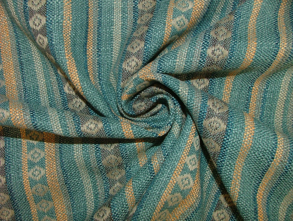 1 Metre iLiv Nalanda Teal Woven Jacquard Curtain Upholstery Cushion Fabric5