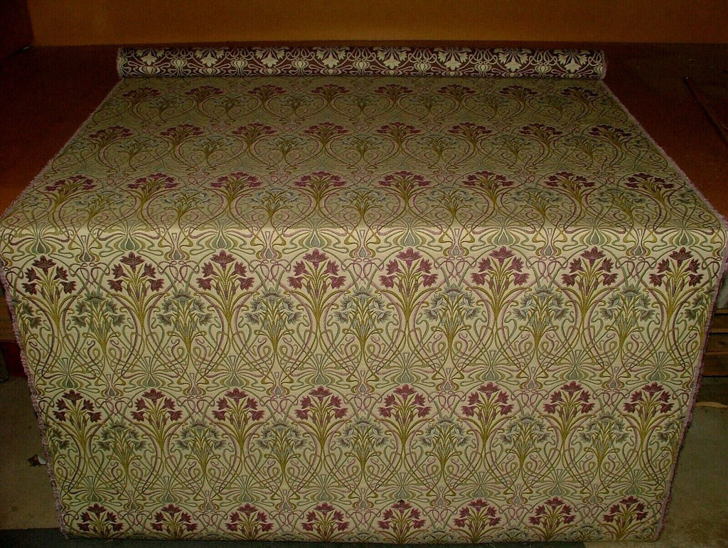 10 Metres Art Nouveau Mulberry Thick Designer Jacquard Curtain Upholstery Fabric