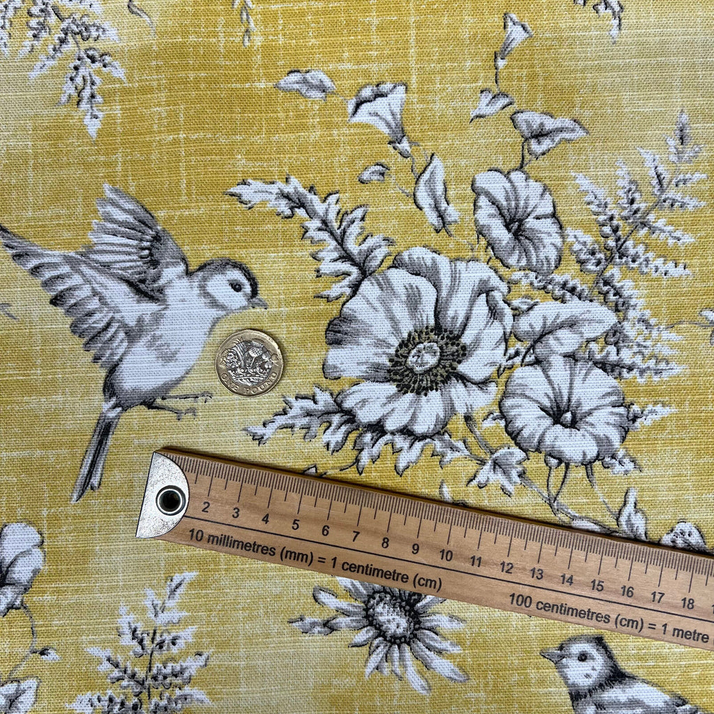 3.2m iLiv Finch Toile Buttercup Cotton Curtain Upholstery Cushion Blind Fabric