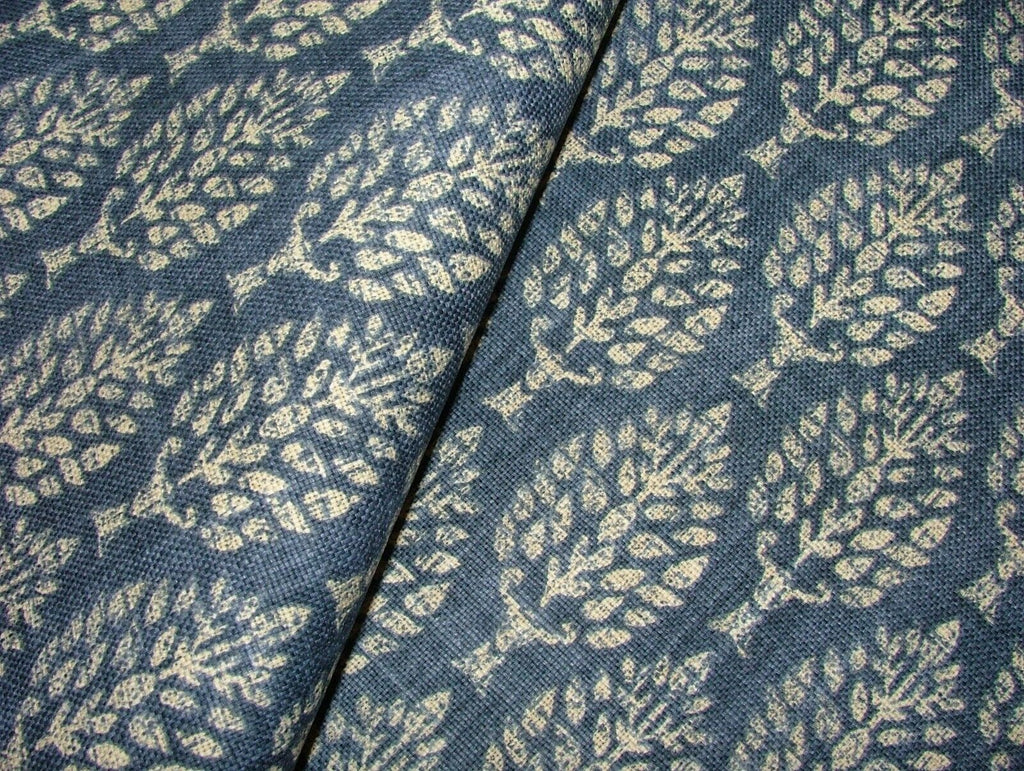 2.6 Metres iLiv Kemble Sapphire Blue Cotton Fabric Cushion Curtain Upholstery