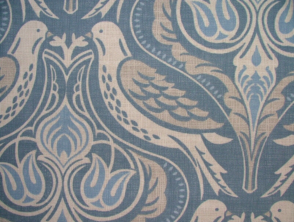 2.3 Metres iLiv Dawn Chorus Dusk Cotton Fabric Cushion Curtain Upholstery