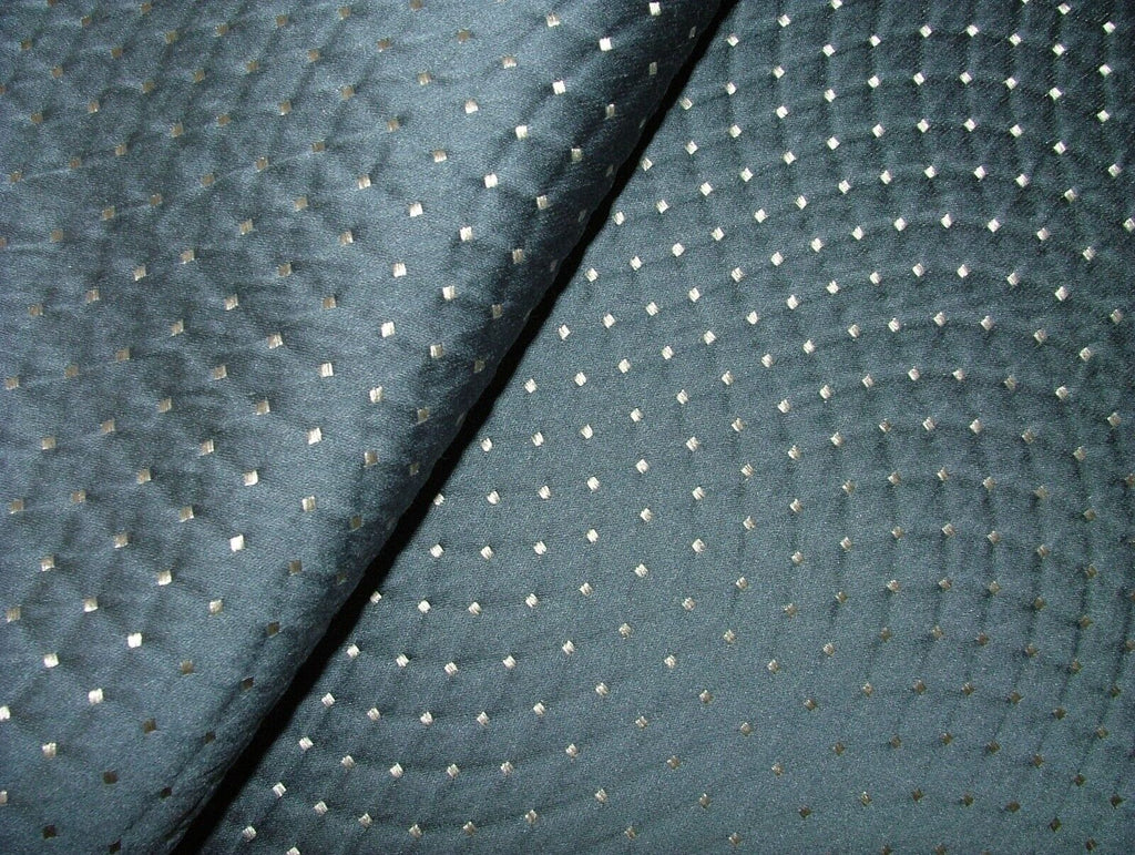 23 Metres Connaught Blue Jacquard Fabric Curtain Cushion Upholstery RRP £690.00