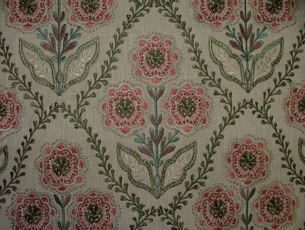 1.15 Metres iLiv Marcella Pine Embroidered Fabric Curtain Upholstery Cushion4