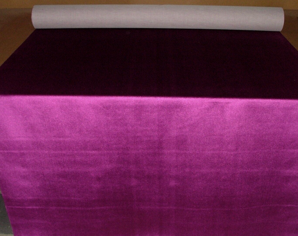 11 Metres Magenta Velvet Fabric Curtain Upholstery Cushion RRP £385.00