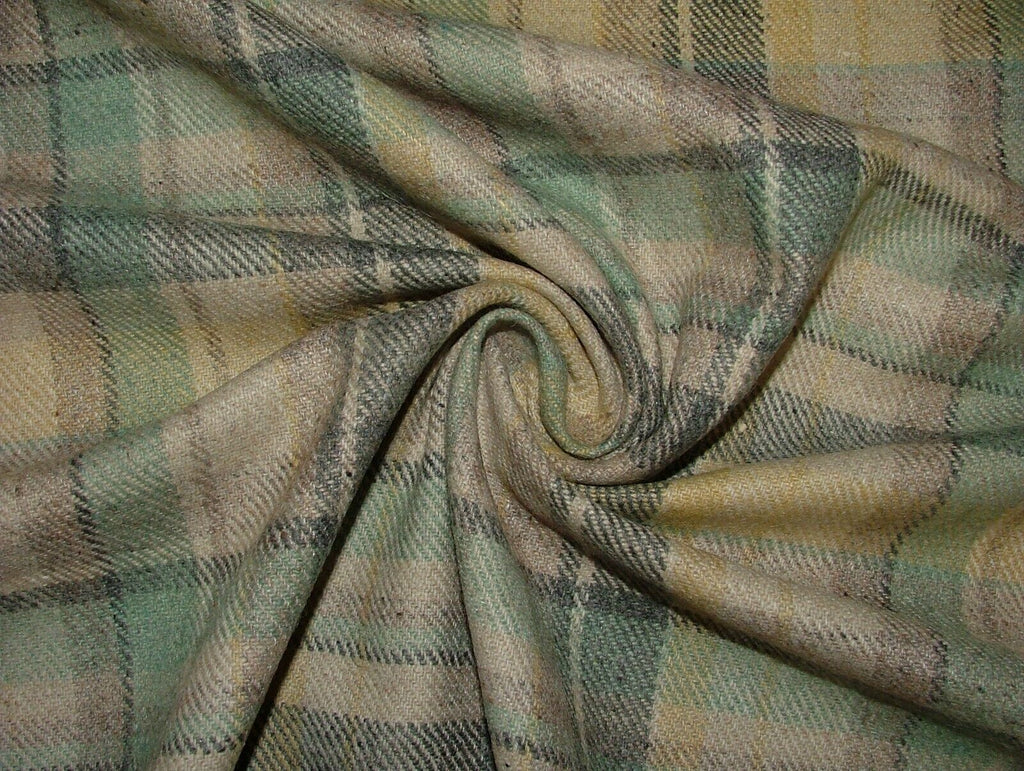 Glacier Highland Wool Blend Tartan Check Upholstery Grade Curtain Cushion Fabric