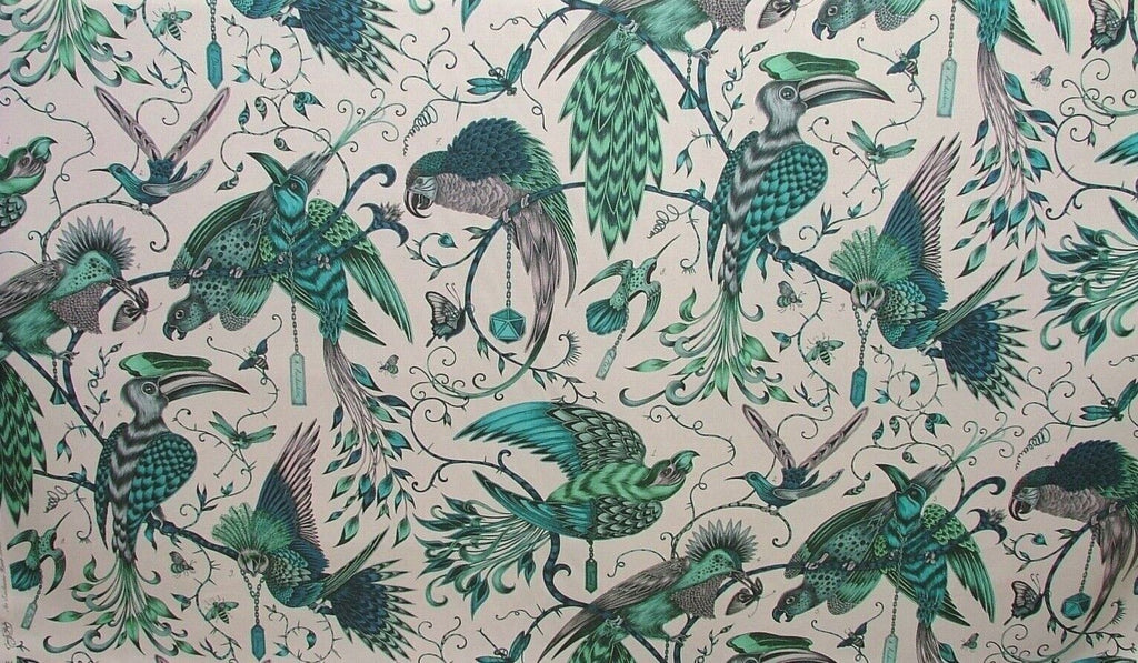 Emma J Shipley Fabric Audubon Jungle Cotton Curtain Upholstery Cushion Fabric