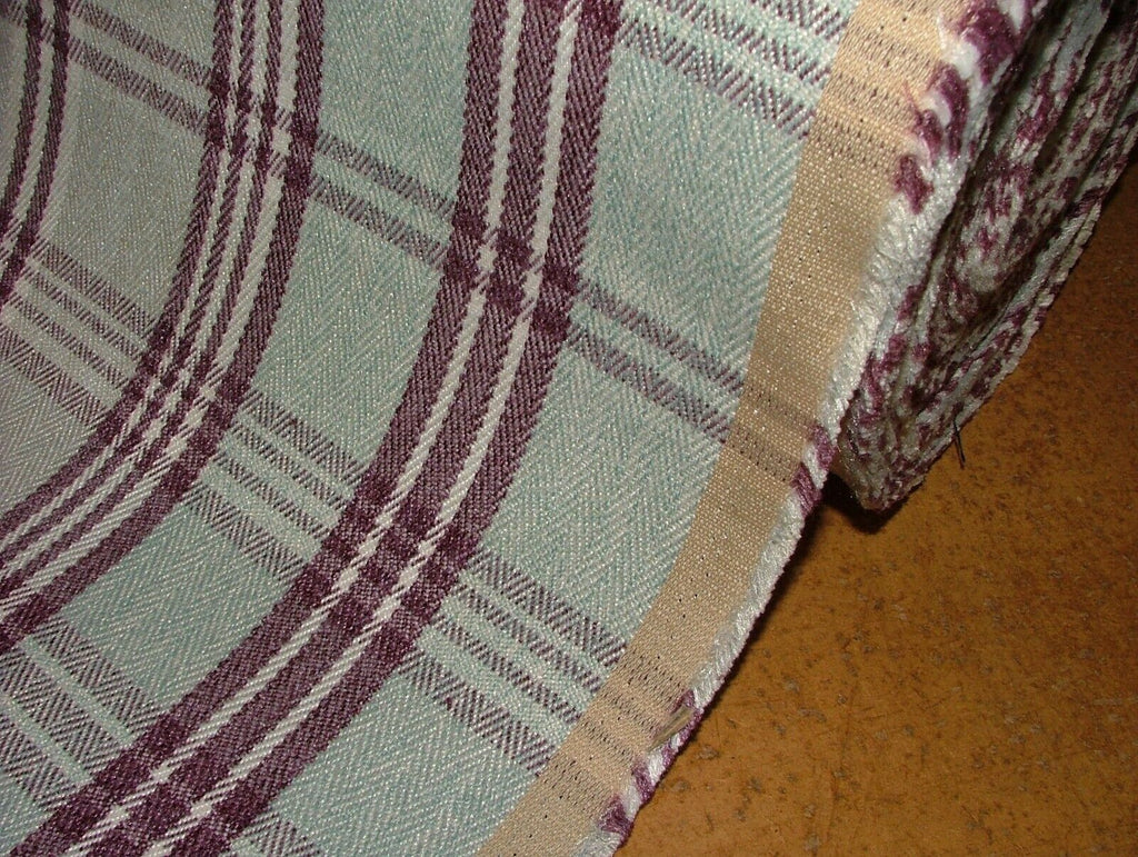 Blair Mulberry Wool Effect Thick Tartan Upholstery Cushion Curtain Fabric