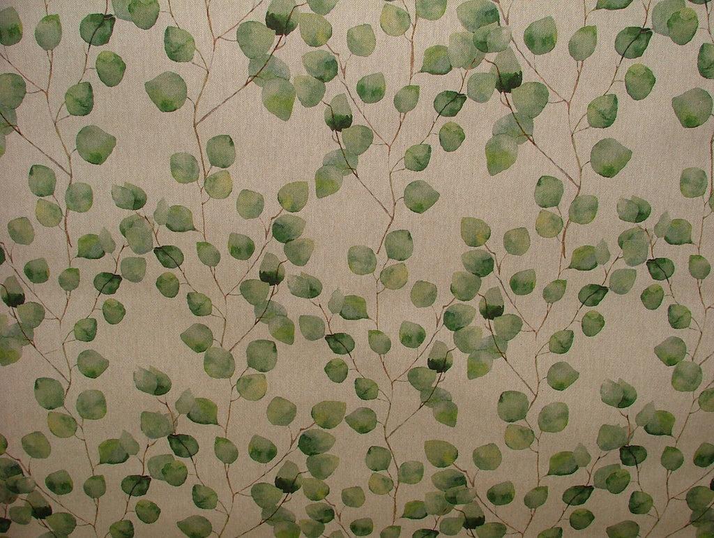 Eucalyptus Tree Leaf Green Linen Cotton Fabric Curtain Cushion Upholstery Craft