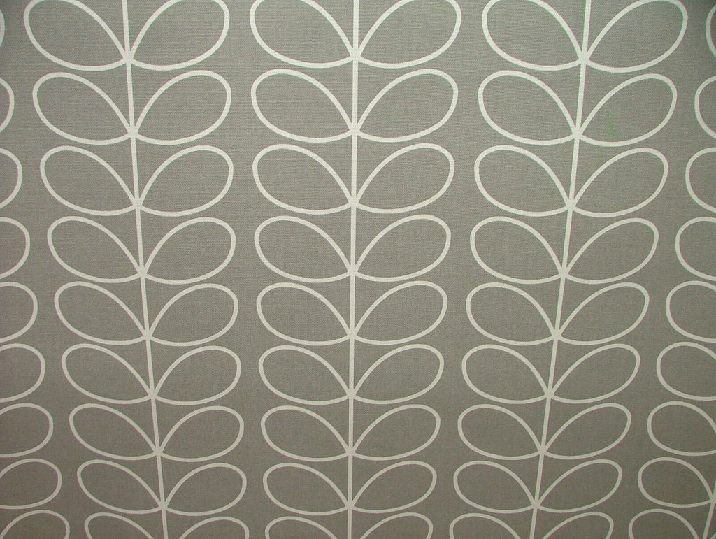 Designer Orla Kiely Linear Stem Silver Cotton Curtain Upholstery Craft Fabric