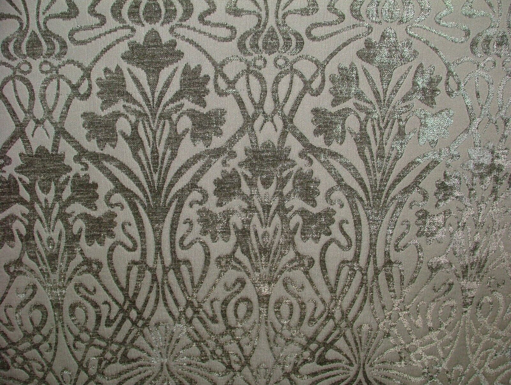 Art Nouveau Flint Grey Thick Chenille Fabric Curtain Upholstery Cushion Blinds