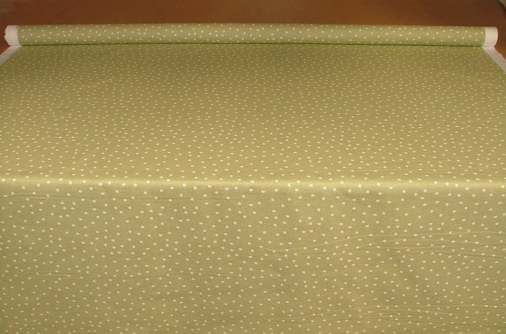 3.5 Metres iLiv Spotty Pistachio Woven Cotton Fabric Cushion Curtain Upholstery