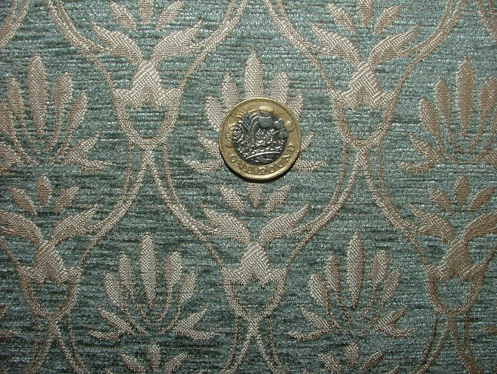 36 Metres Heritage Duckegg Chenille Fabric Upholstery Cushion Curtain FULL ROLL