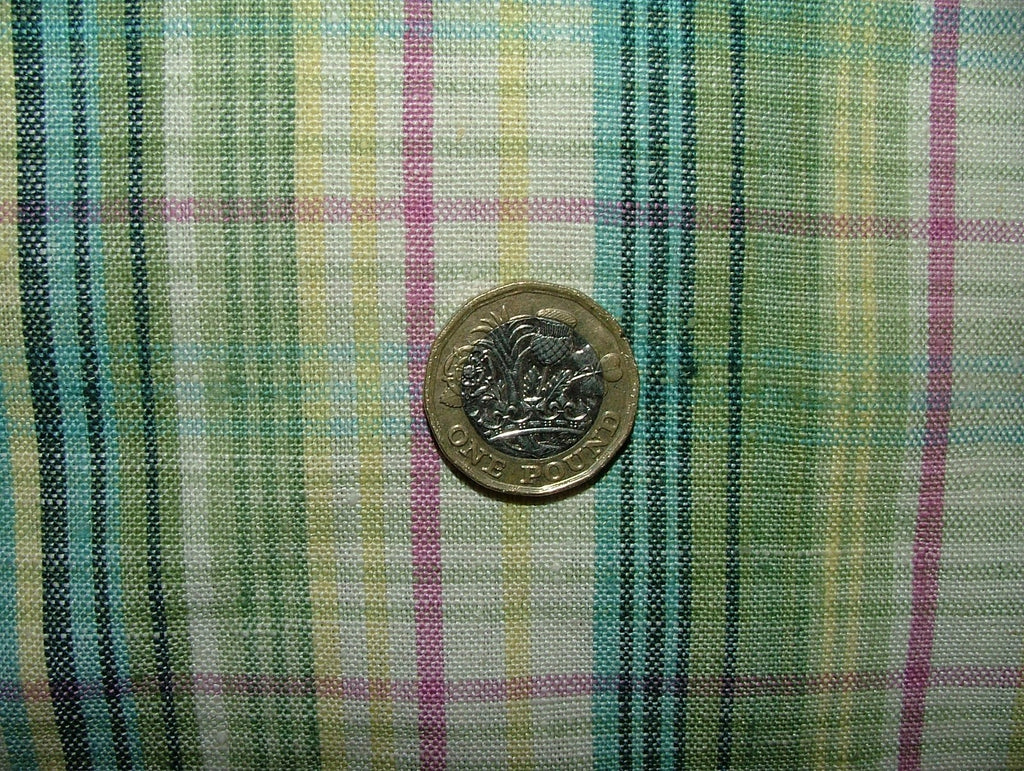 Marvic Textiles Linen Fabric CHALFORD LIME Upholstery Cushion 1.25 Metres6