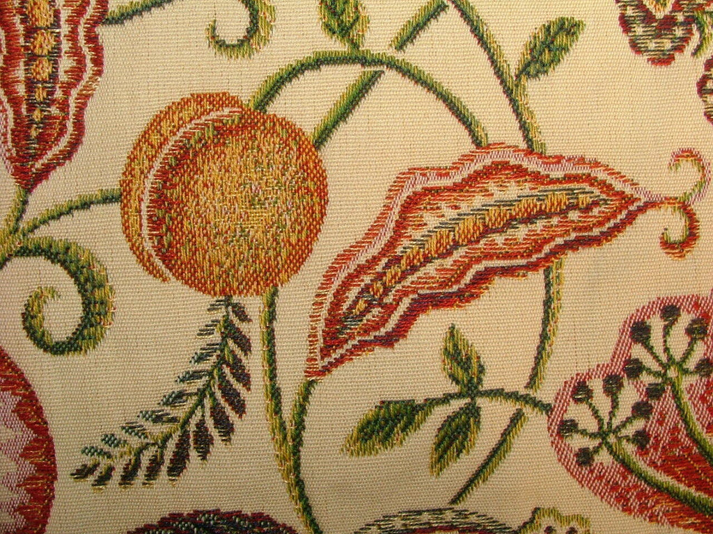 Arts And Crafts Coxhall Ruby Jacquard Curtain Upholstery Cushion Use Fabric