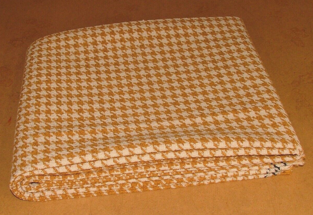 2 Metres iLiv Houndstooth Mustard FR Upholstery Fabric Cushion Upholstery