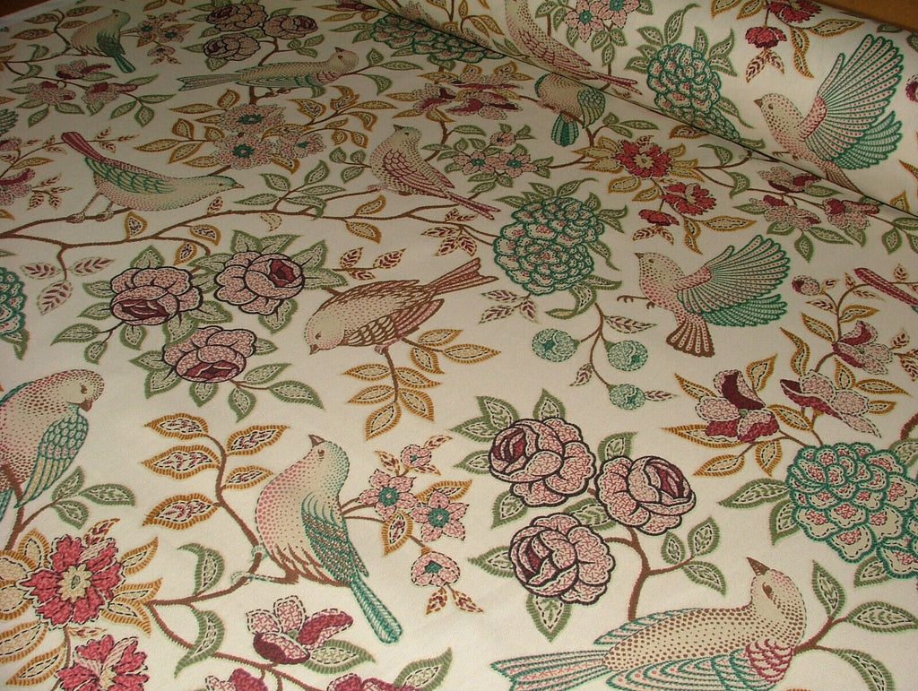 10 Metres Morris Bird Floral Fern Curtain Upholstery Roman Blind Quilting Fabric