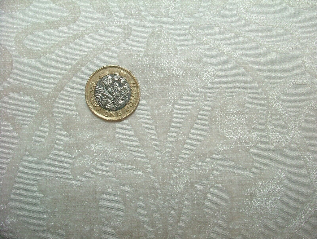 Art Nouveau Ivory Thick Chenille Fabric Curtain Upholstery Cushion Roman Blinds