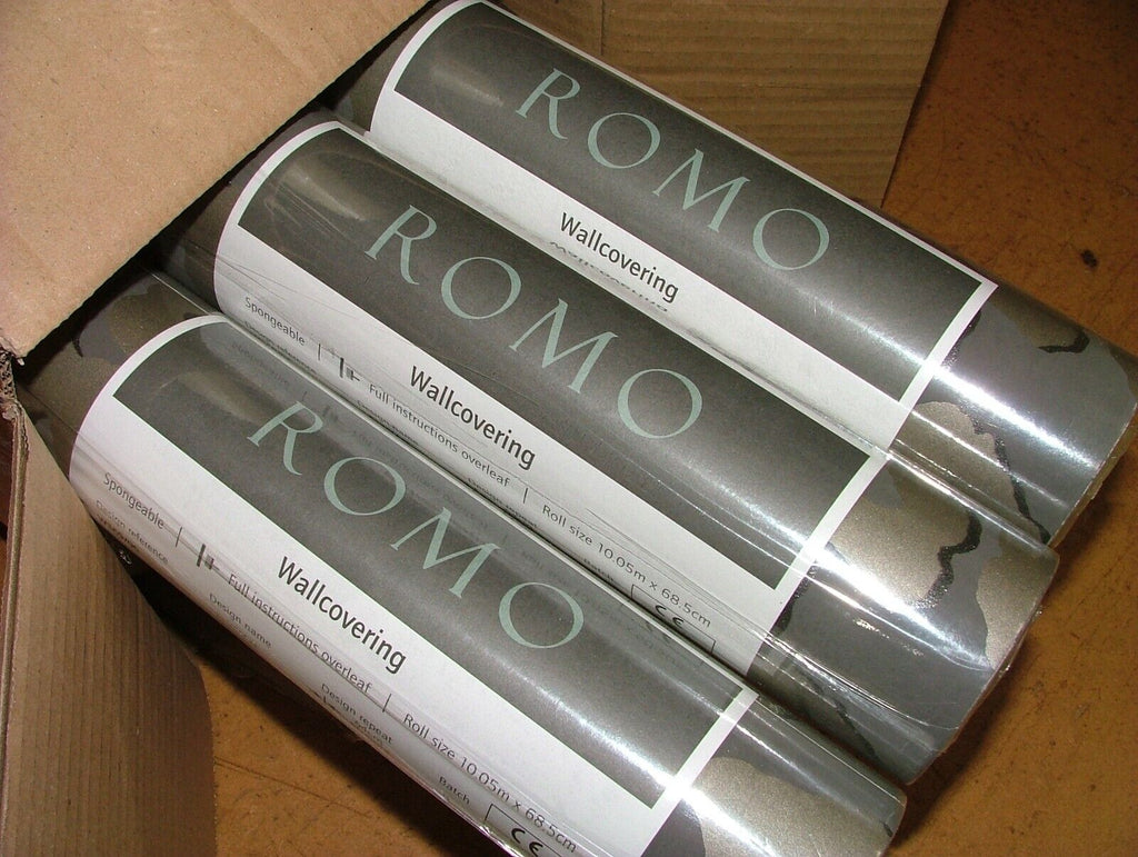 9 Rolls Romo Black Edition Elysian Steeple Grey Wallpaper RRP £1030.50
