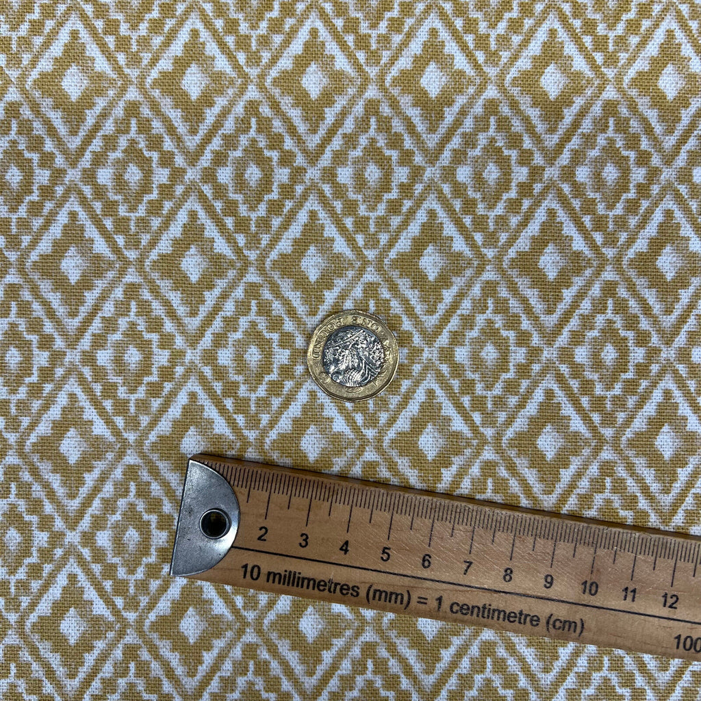 3 Metres iLiv Aztec Ochre 100% Cotton Curtain Upholstery Cushion Blind Fabric