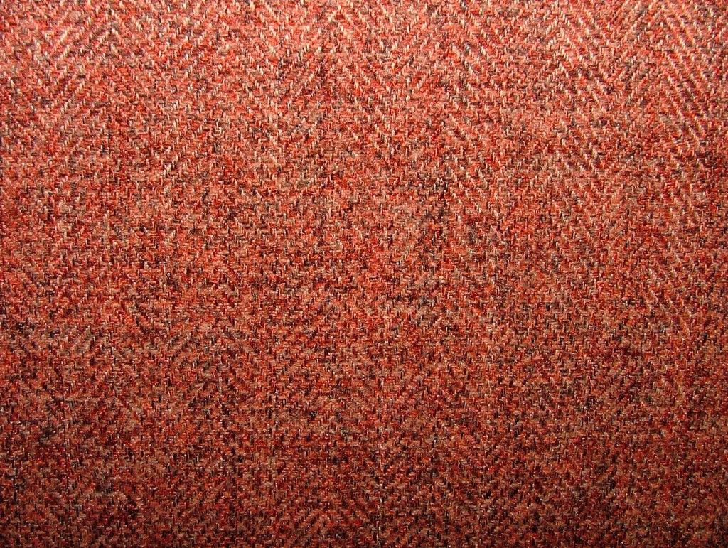 25 Metres Ginger Spice Herringbone Fabric Curtain Cushion Upholstery Multi Use