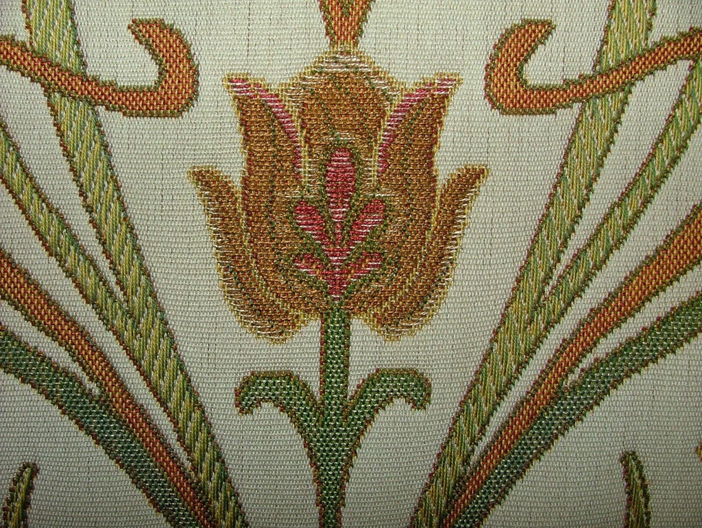 Art Nouveau Pugin Red Woven Jacquard Curtain Upholstery Cushion Blind Fabric