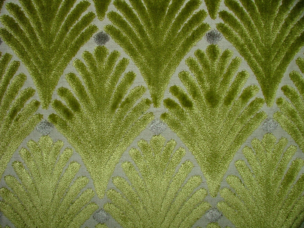 2.4 Metre iLiv Galerie Kiwi Art Deco Velvet Fabric Curtain Upholstery Cushion