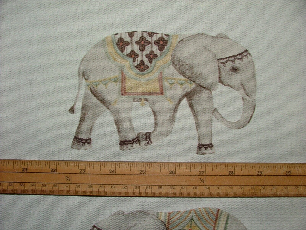 Jaipur Indian Elephant Natural Cotton Curtain Upholstery Cushion Blind Fabric