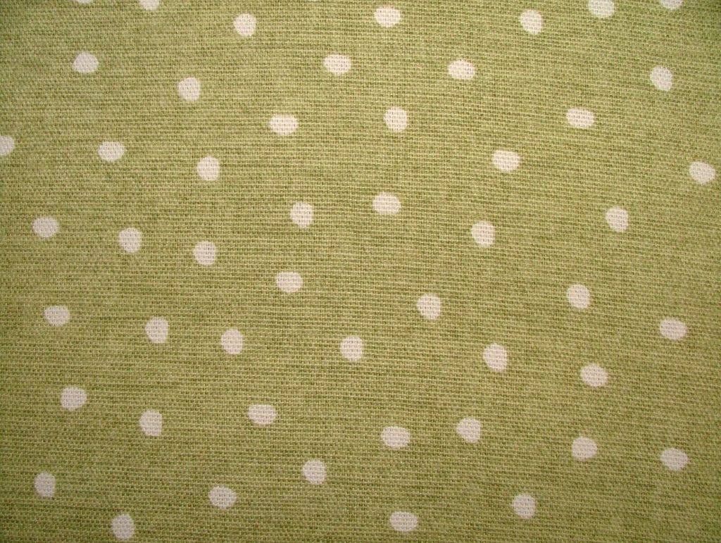 3.5 Metres iLiv Spotty Pistachio Woven Cotton Fabric Cushion Curtain Upholstery