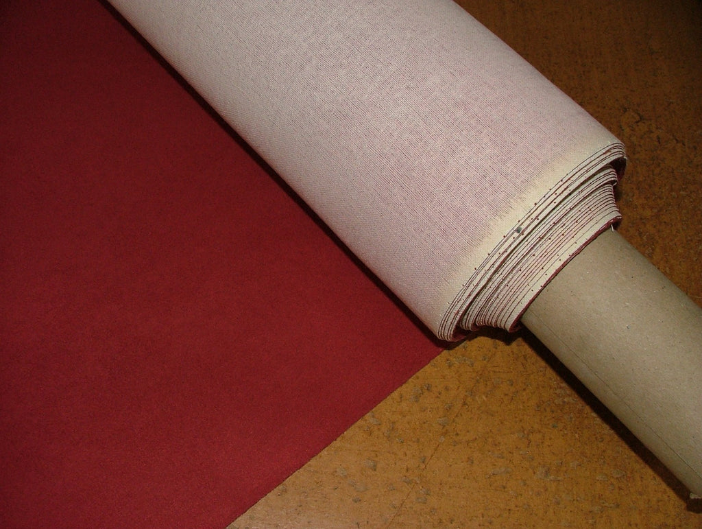 Faux Suede Upholstery Fabric Romo Brick - Flame Retardant - 12.8 Metres1