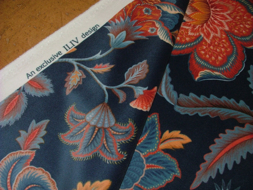 3 Metres iLiv Sarita Sapphire Velvet Fabric Cushion Curtain Upholstery18