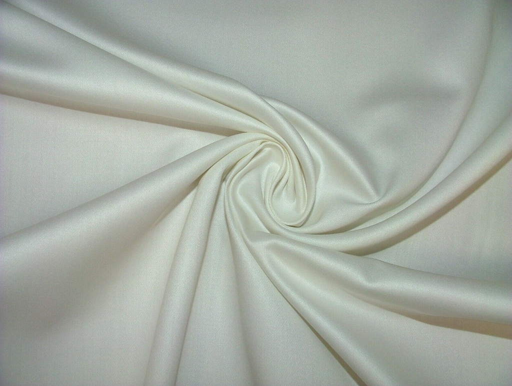 75 Metres Chalk Premium Satin Weave Polycotton Washable Curtain Lining Fabric