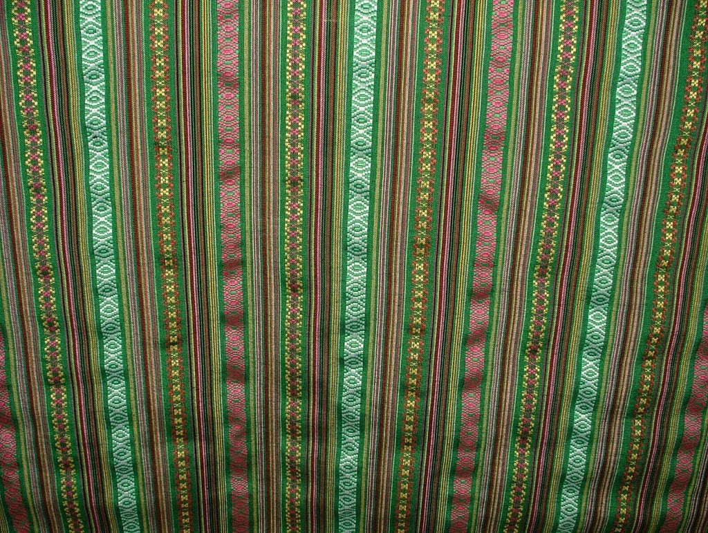 Mexican Jalapeno Stripe Woven Jacquard Curtain Upholstery Cushion Blind Fabric