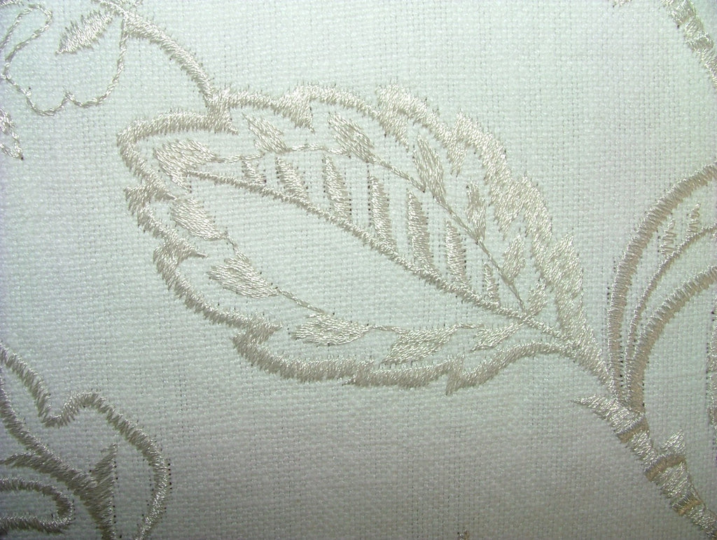 Sandringham Embroidered Curtain Fabric Natural Upholstery  Cushion 23 Metres9