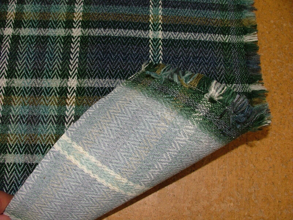 2.7 Metre Pitlochry Indigo Blue Tartan Flame Retardant Fabric Upholstery Cushion