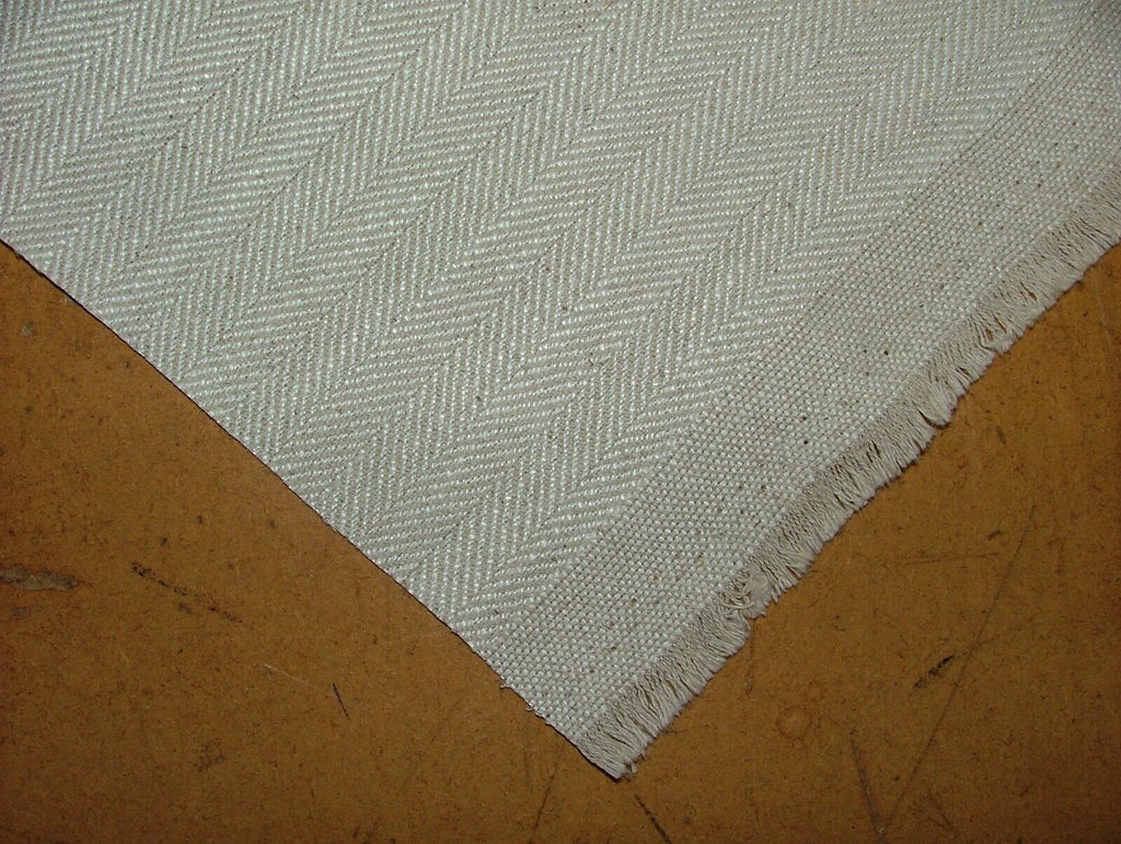 24 Metres Herringbone Natural Thick Woven Fabric Curtain Cushion Upholstery