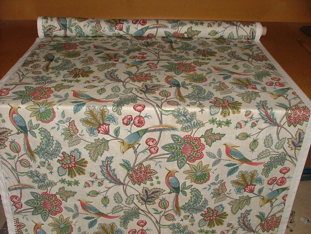 Chanterelle Chintz Ornate Bird Floral Cotton Curtain Upholstery Cushion Fabric