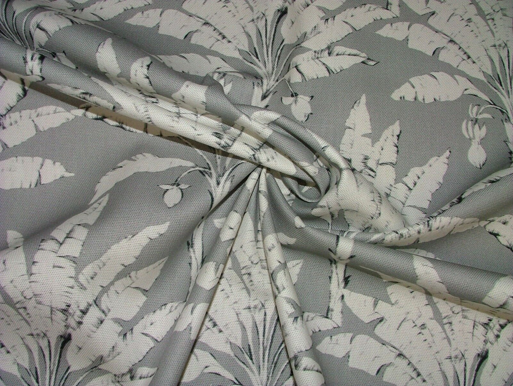 2.5 Metres iLiv Palm House Pewter Grey Cotton Fabric Cushion Curtain Upholstery