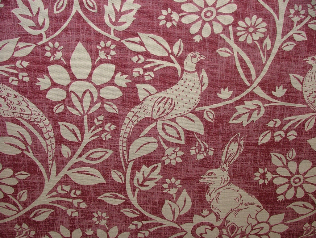 Heathland Hares And Game Birds Cotton Designer Curtain Blinds Upholstery Fabric