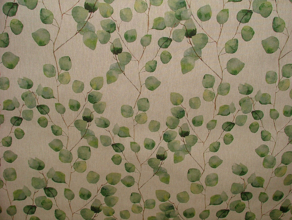 Eucalyptus Tree Leaf Green Linen Cotton Fabric Curtain Cushion Upholstery Craft