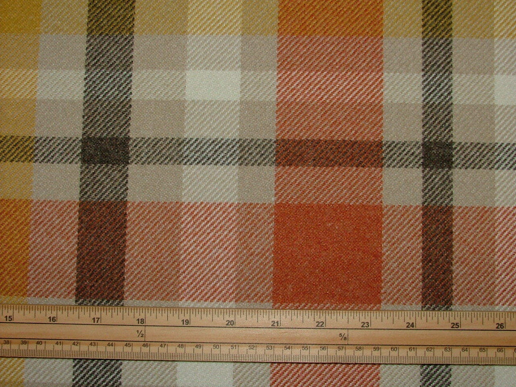 Tobermory Spice Wool Effect Thick Tartan Upholstery Curtain Cushion Fabric