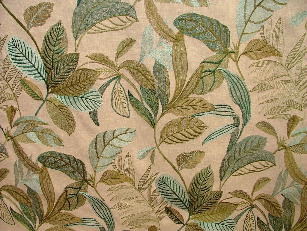 3.4 Metres iLiv Antigua Pistachio Embroidered Fabric Curtain Upholstery Cushion