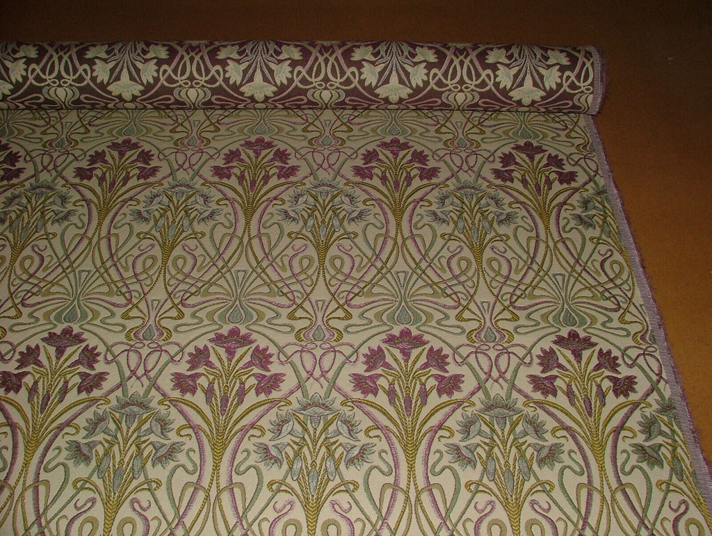 2.7 Metre Art Nouveau Tiffany Mulberry Thick Jacquard Curtain Upholstery Cushion