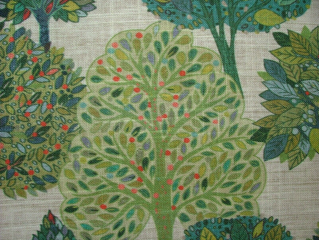 Foliage Fall Trees Carnival Linen Blend Curtain Upholstery Cushion Blind Fabric