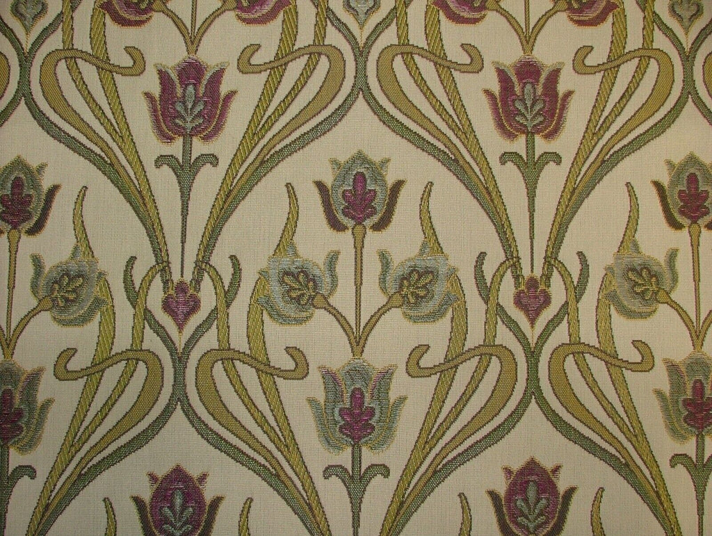 Art Nouveau Pugin Mulberry Woven Jacquard Curtain Upholstery Cushion Fabric