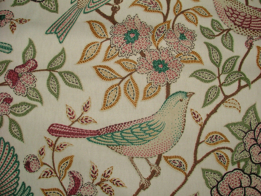 10 Metres Morris Bird Floral Fern Curtain Upholstery Roman Blind Quilting Fabric