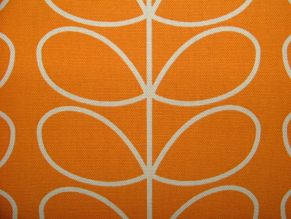 Orla Kiely Linear Stem Papaya Cotton Curtain Upholstery Cushion Craft Fabric